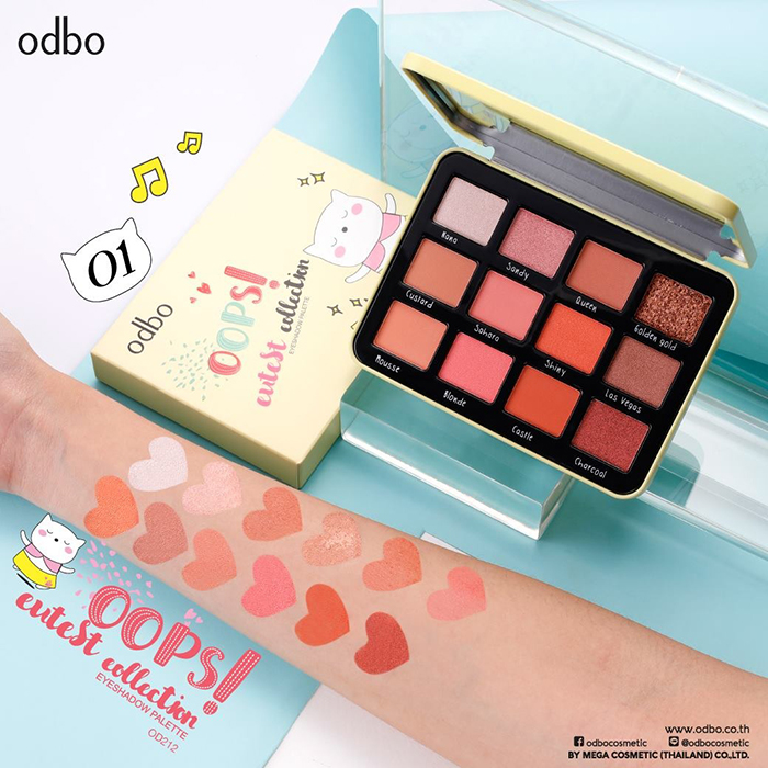 อายแชโดว์พาเลท Odbo Cosmetic Oops! Cutest Collection Eyeshadow Palette