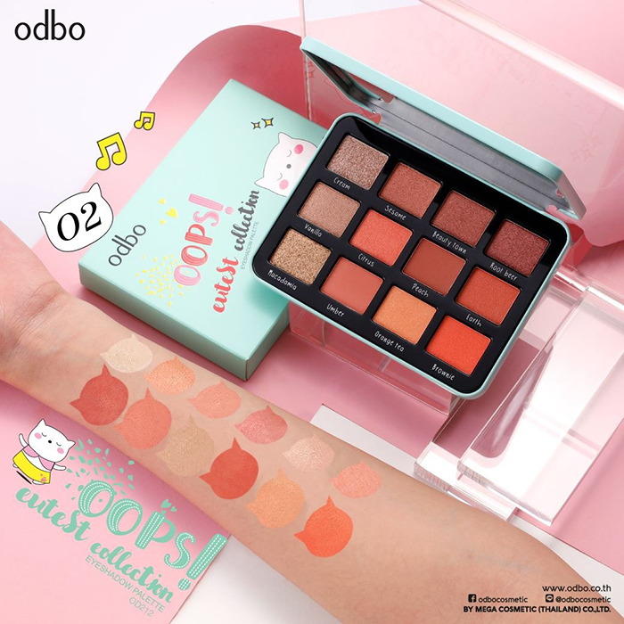 อายแชโดว์พาเลท Odbo Cosmetic Oops! Cutest Collection Eyeshadow Palette