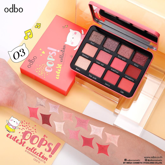 อายแชโดว์พาเลท Odbo Cosmetic Oops! Cutest Collection Eyeshadow Palette