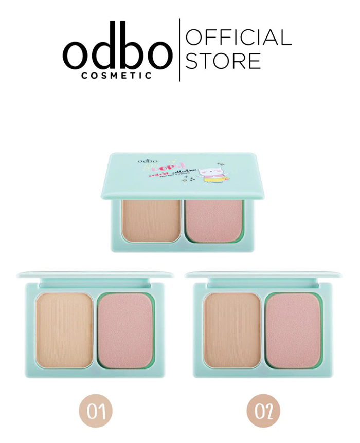 แป้งผสมรองพื้น Odbo Cosmetic Oops! Cutest Collection Two Way Powder