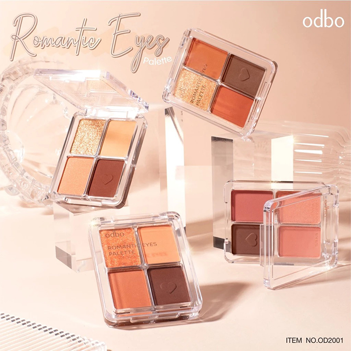 อายแชโดว์ พาเลท Odbo Cosmetic Romantic Eyes Palette