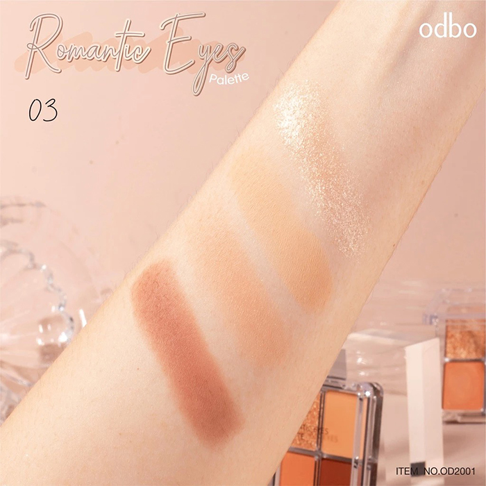 อายแชโดว์ พาเลท Odbo Cosmetic Romantic Eyes Palette