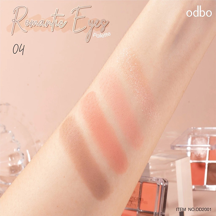 อายแชโดว์ พาเลท Odbo Cosmetic Romantic Eyes Palette