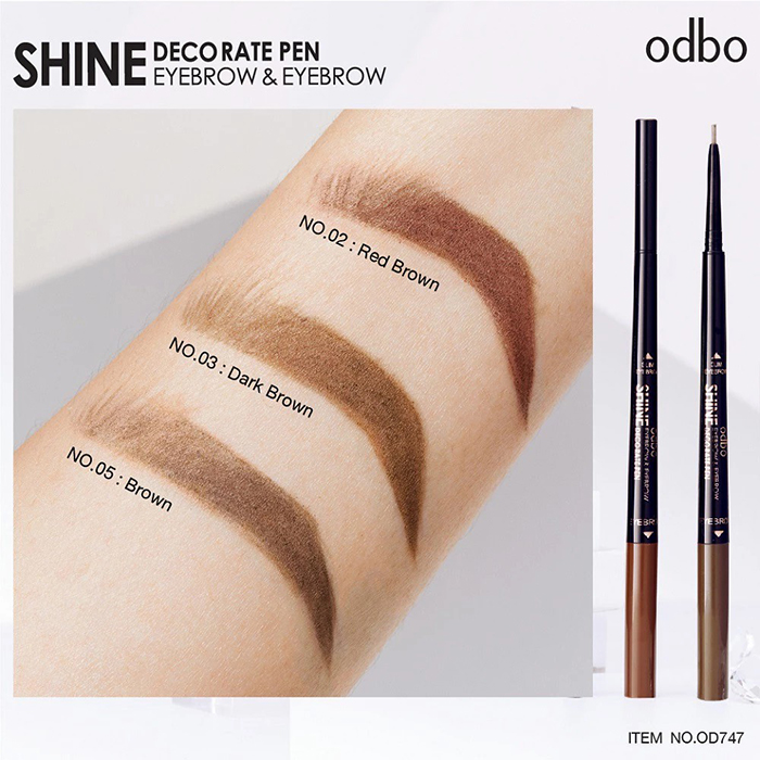 ดินสอเขียนคิ้ว Odbo Cosmetic Sine Decorate Pen Eyebrow & Eyebrow