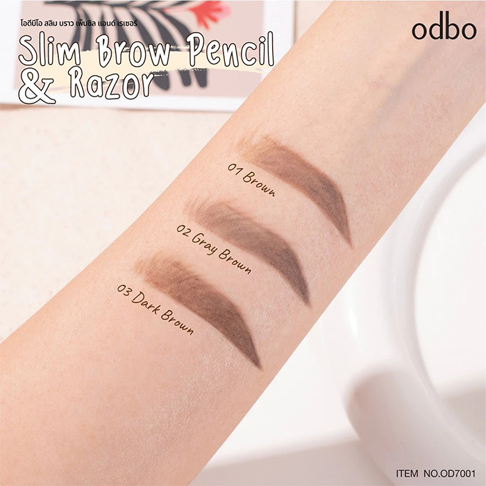 ดินสอเขียนคิ้ว Odbo Cosmetic Slim Brow Pencil & Razor