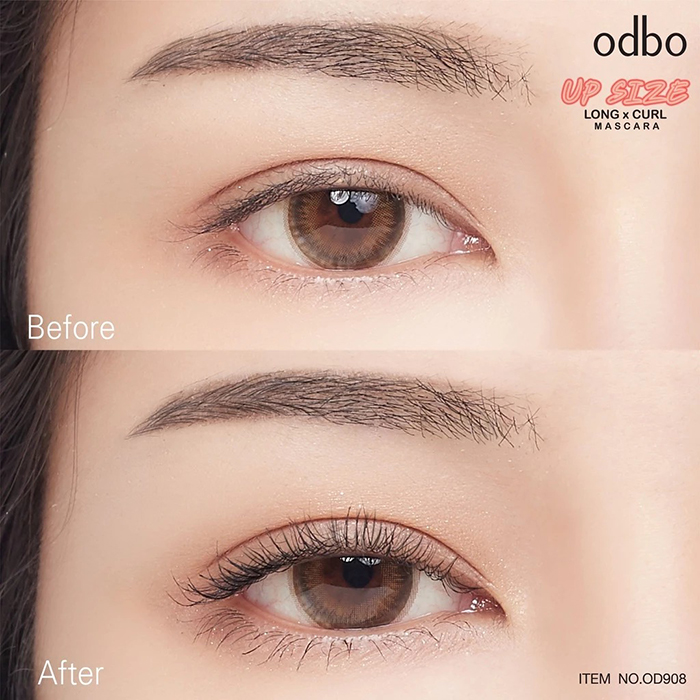 มาสคาร่า Odbo Cosmetic Up Size Long X Curl Mascara