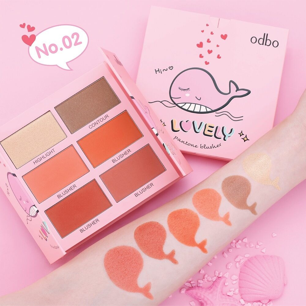 บลัชออน odbo cosmetic Lovely Pantone Blusher