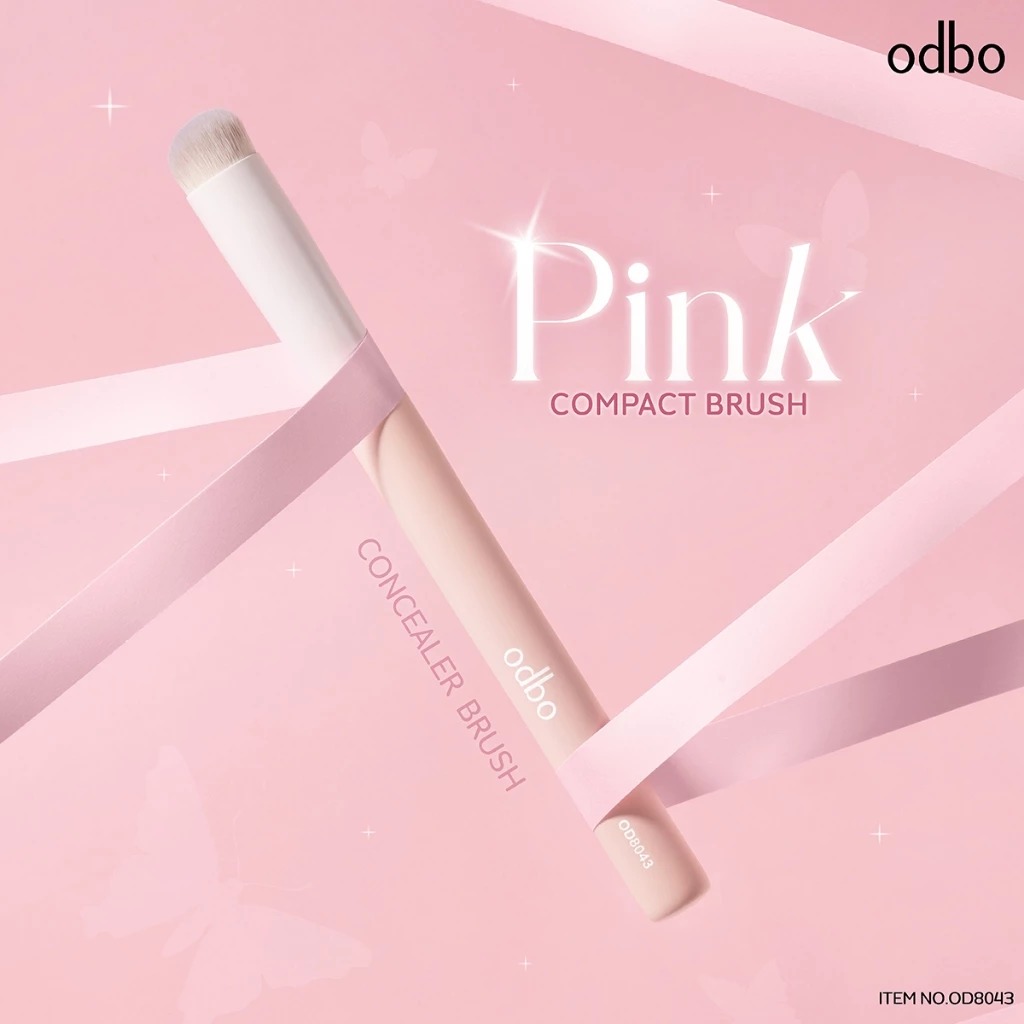 แปรงสำหรับคอนซีลเลอร์ odbo cosmetic Pink Compact Brush