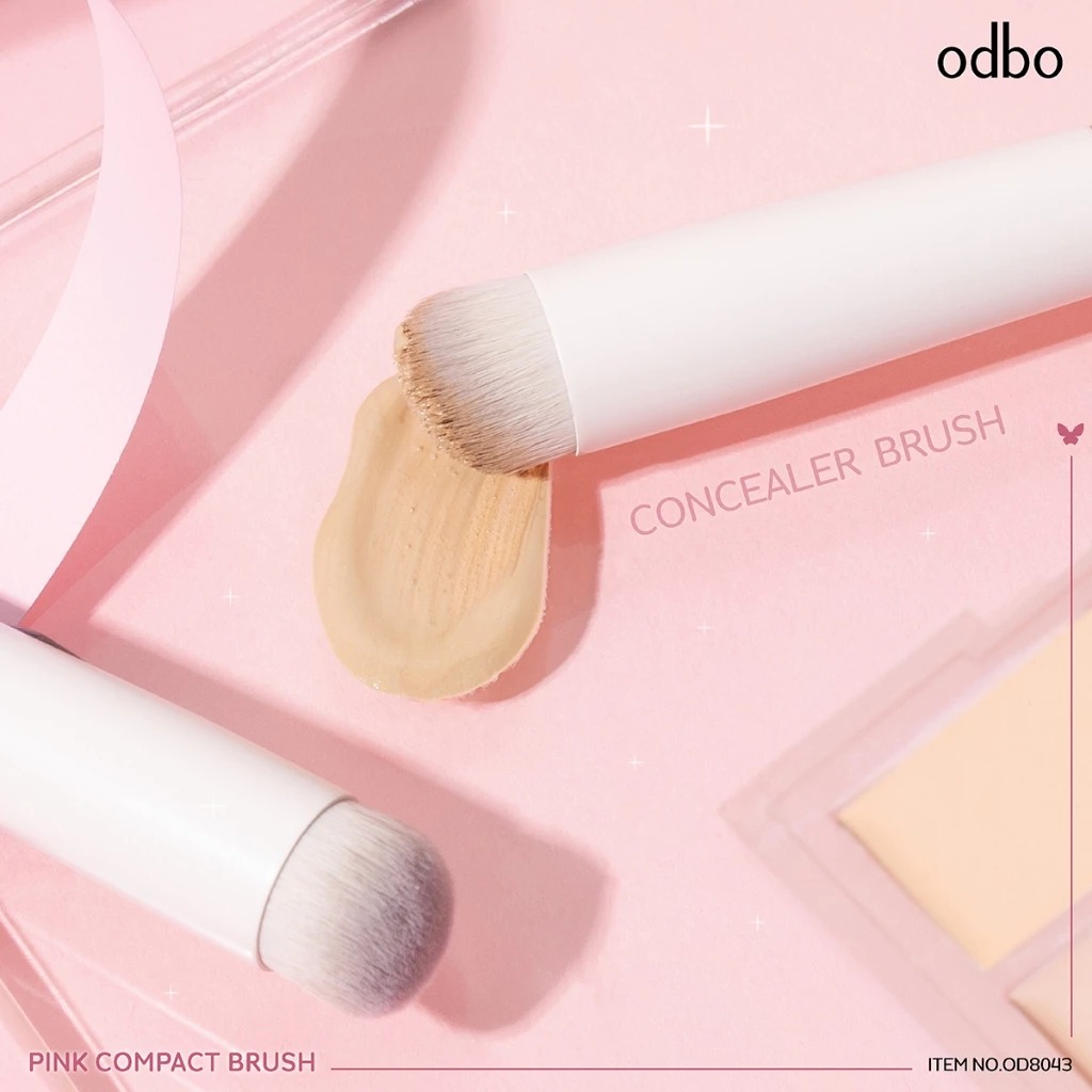 แปรงสำหรับคอนซีลเลอร์ odbo cosmetic Pink Compact Brush