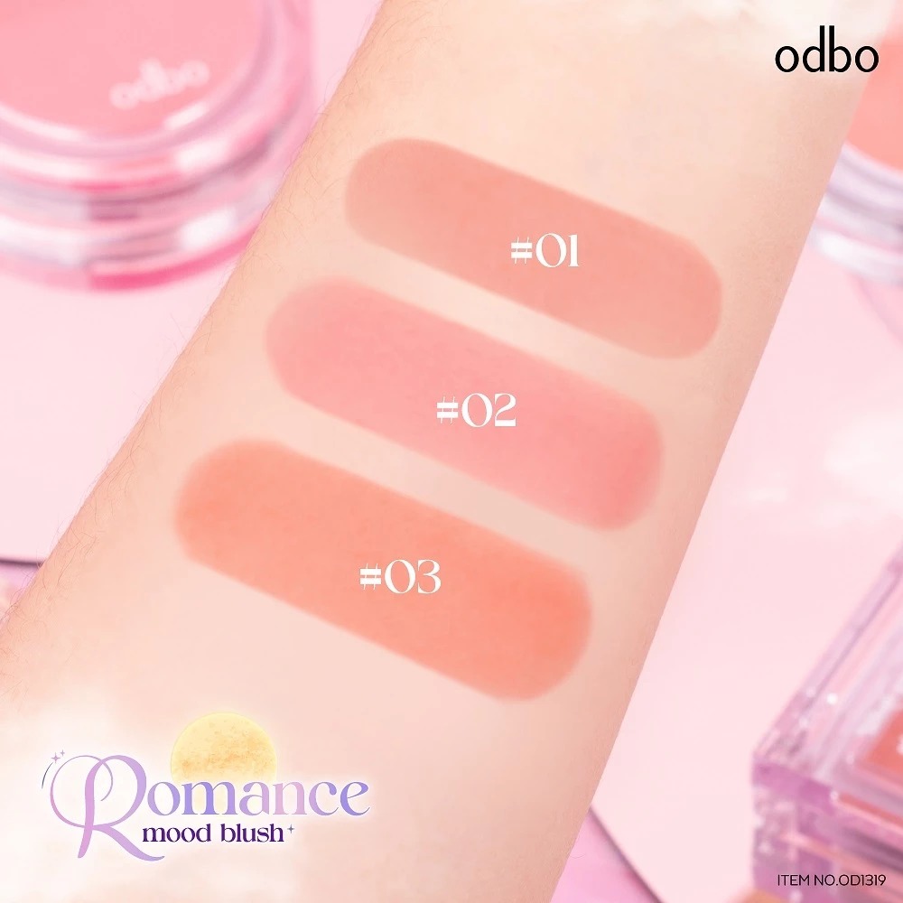 บลัชออน odbo cosmetic Romance Mood Blush