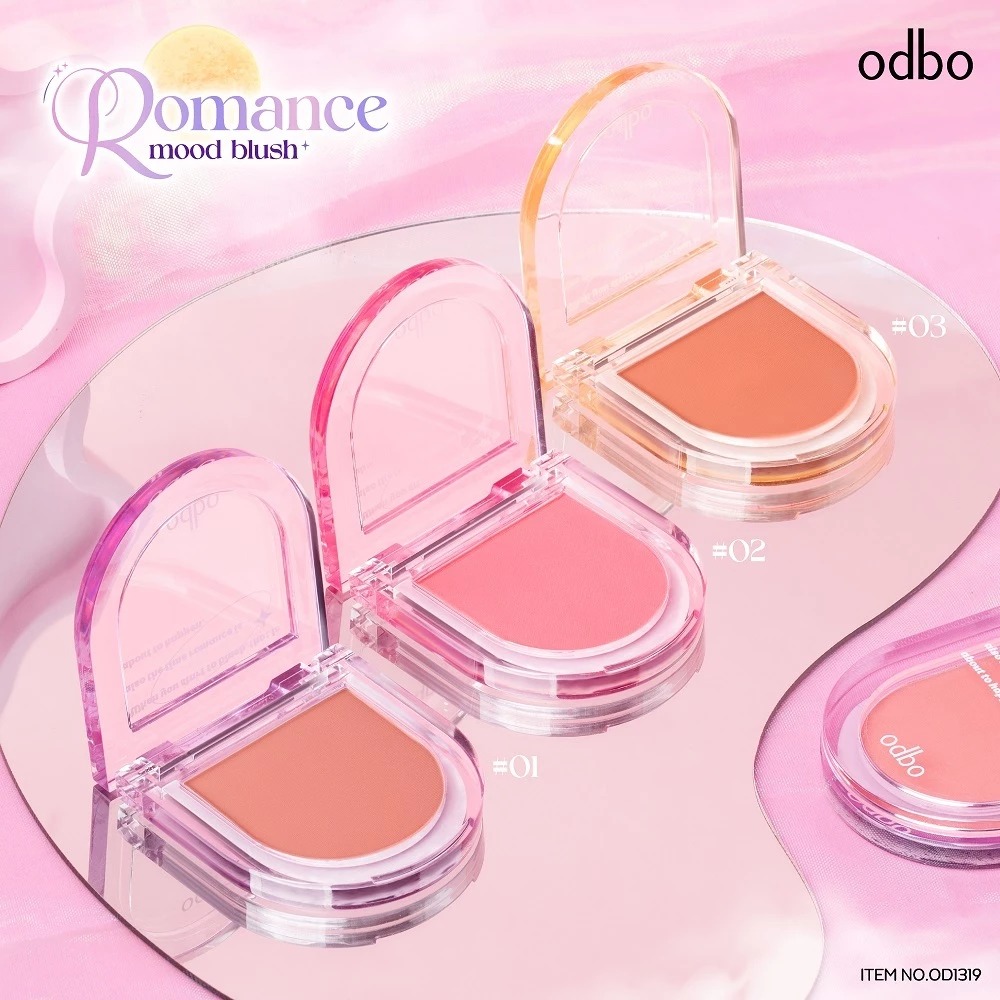 บลัชออน odbo cosmetic Romance Mood Blush