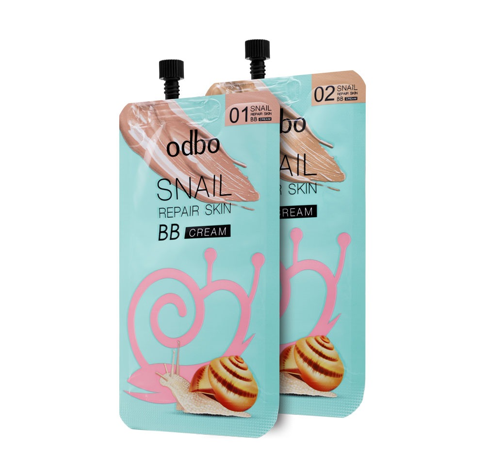 บีบีครีมบำรุงผิว odbo cosmetic Snail Repair Skin BB Cream