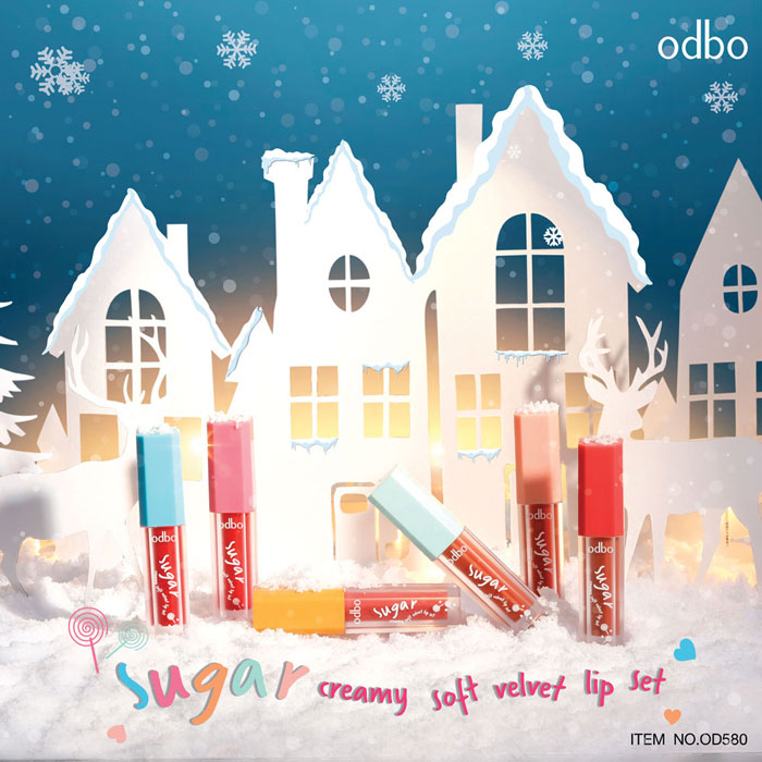 ลิปสติก Odbo Cosmetic Creamy Soft Velvet Lip Set