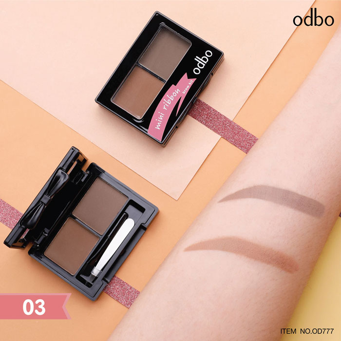 เขียนคิ้วเนื้อฝุ่น Odbo Cosmetic Mini Ribbon Brow Kit เขียนคิ้วเนื้อฝุ่น Odbo Cosmetic Mini Ribbon Brow Kit