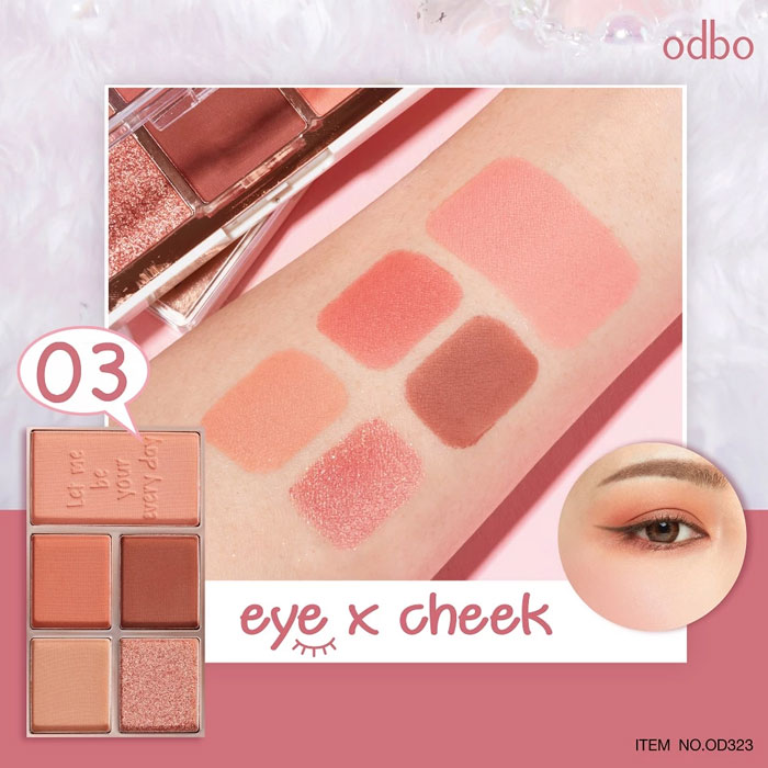 พาเลท Odbo Cosmetic Eye x Cheek