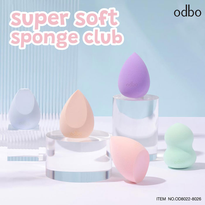 ฟองน้ำแต่งหน้า Odbo Cosmetic Super Soft Sponge Club