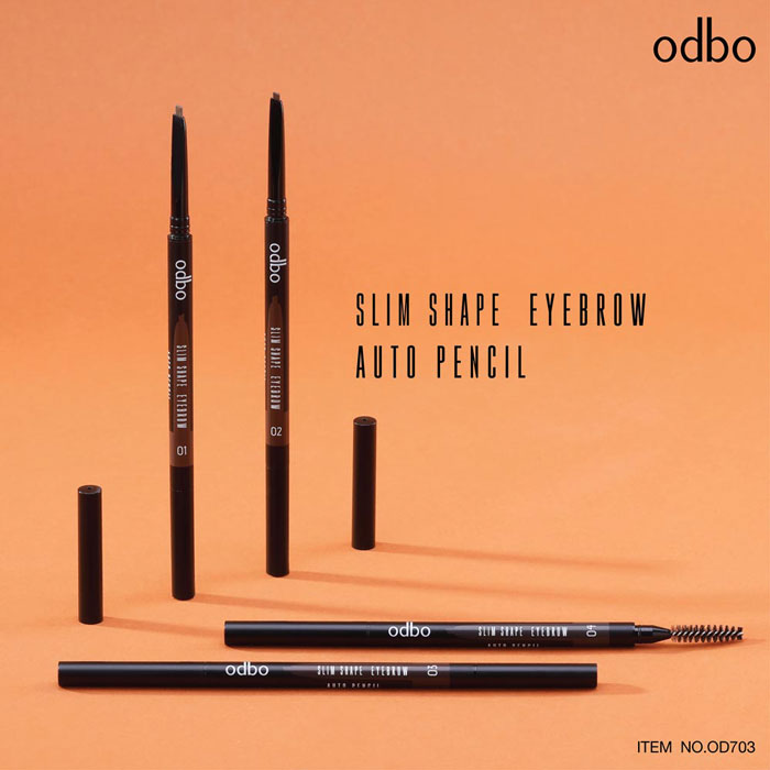 ดินสอเขียนคิ้ว Odbo Cosmetic Slim Shape Eyebrow Auto Pencil