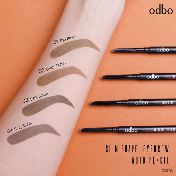 ดินสอเขียนคิ้ว Odbo Cosmetic Slim Shape Eyebrow Auto Pencil