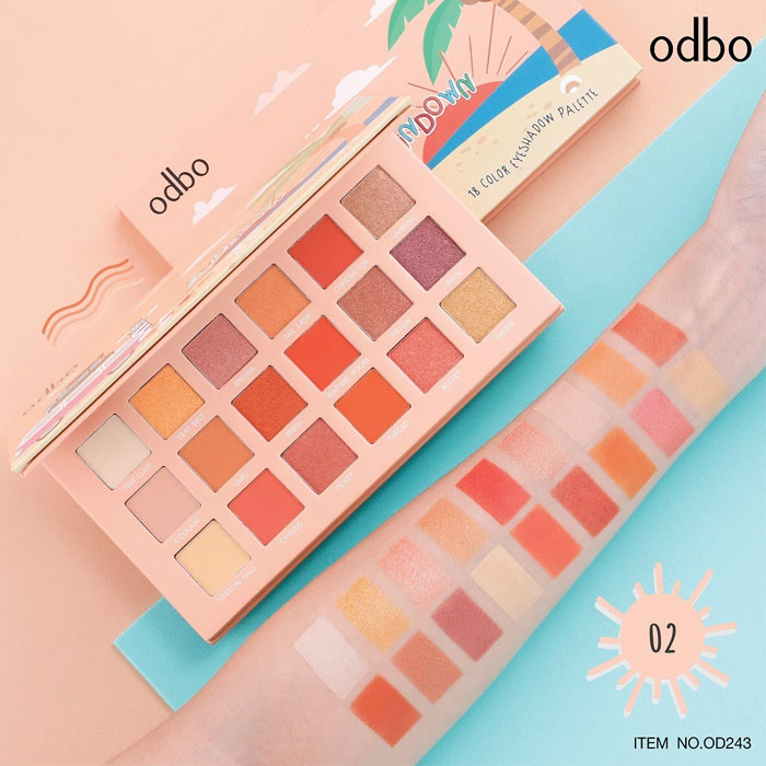 อายพาเลตต์ Odbo Cosmetic Sundown 18 Color Eyeshadow Palette อายพาเลตต์ Odbo Cosmetic Sundown 18 Color Eyeshadow Palette