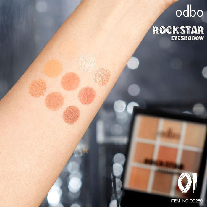 อายพาเลตต์ Odbo Cosmetic Rockstar Eyeshadow อายพาเลตต์ Odbo Cosmetic Rockstar Eyeshadow