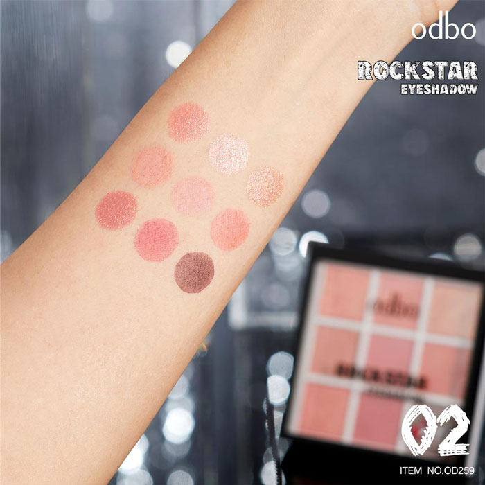 อายพาเลตต์ Odbo Cosmetic Rockstar Eyeshadow อายพาเลตต์ Odbo Cosmetic Rockstar Eyeshadow