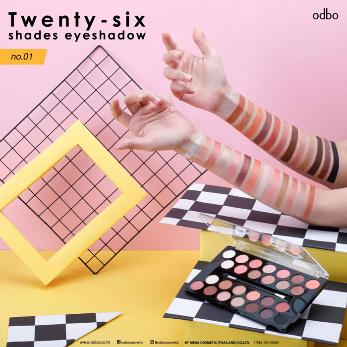 อายพาเลตต์ Odbo Cosmetic 26 Twenty-Six Shades Eyeshadow