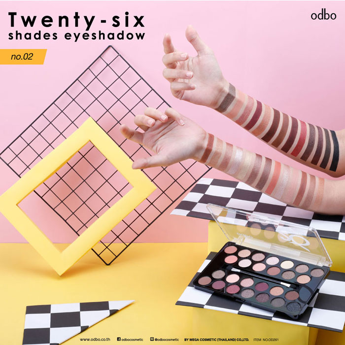 อายพาเลตต์ Odbo Cosmetic 26 Twenty-Six Shades Eyeshadow