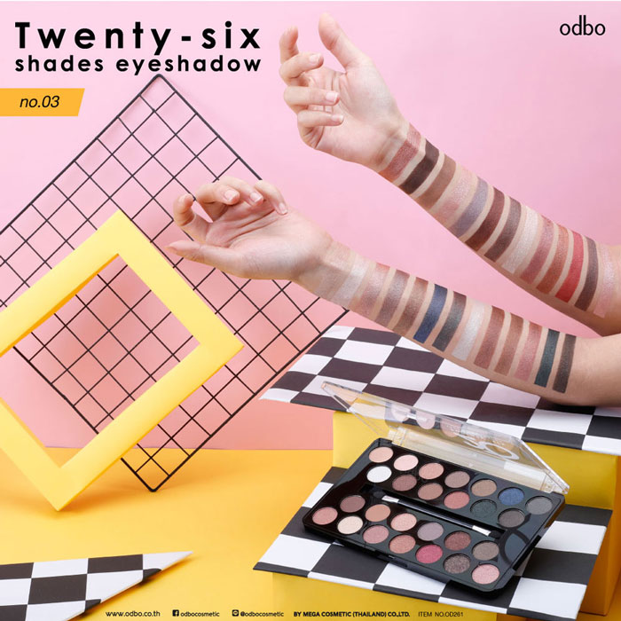อายพาเลตต์ Odbo Cosmetic 26 Twenty-Six Shades Eyeshadow