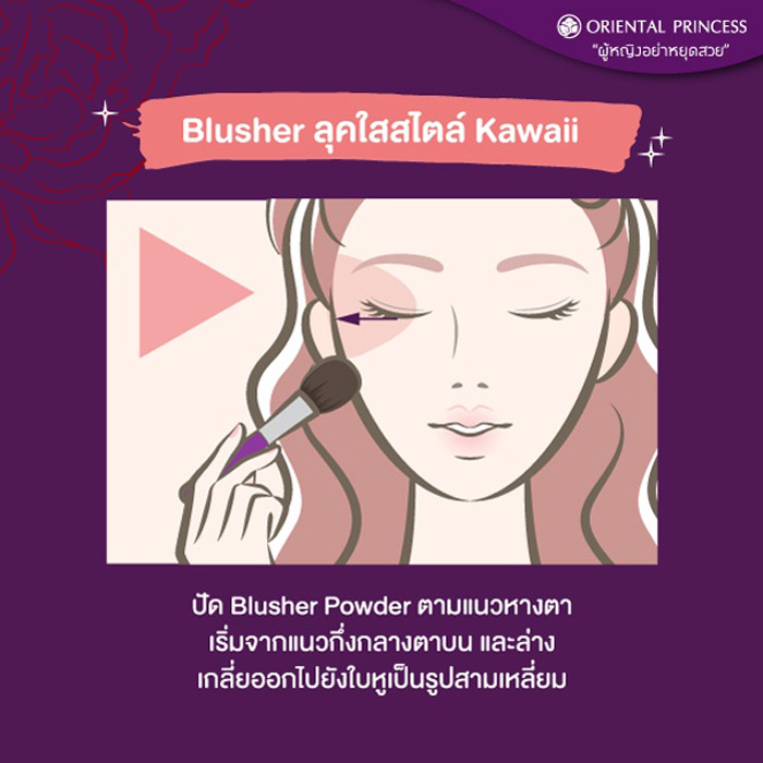 Oriental Princess beneficial All Day Glow Powder Blush บลัชออน