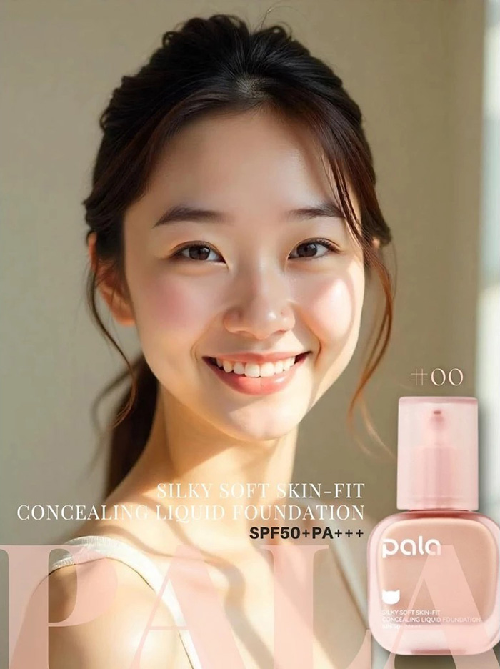 รองพื้นเนื้อน้ำ Pala Silky Soft Skin Fit Concealing Liquid Foundation SPF50+ PA+++