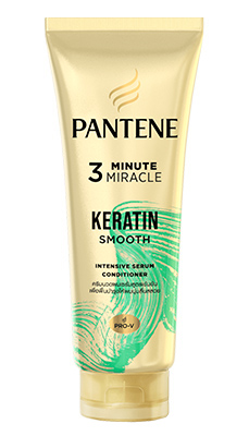 ครีมนวดผมเซรั่ม Pantene 3 Minute Miracle Keratin Smooth Intensive Serum Conditioner