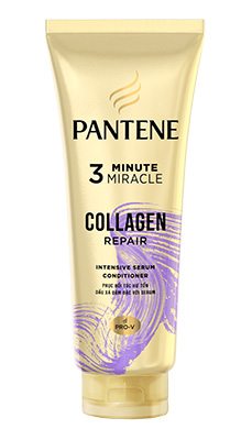 ครีมนวดผมเซรั่ม Pantene 3 Minute Miracle Collagen Repair Intensive Serum Conditioner