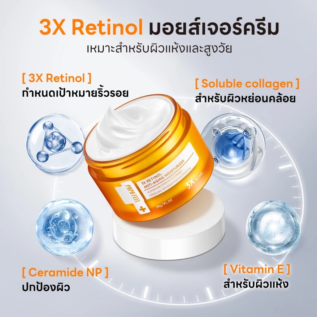 ครีมลดริ้วรอย PAPA FEEL 3x Retinol Anti-aging Moisturizer