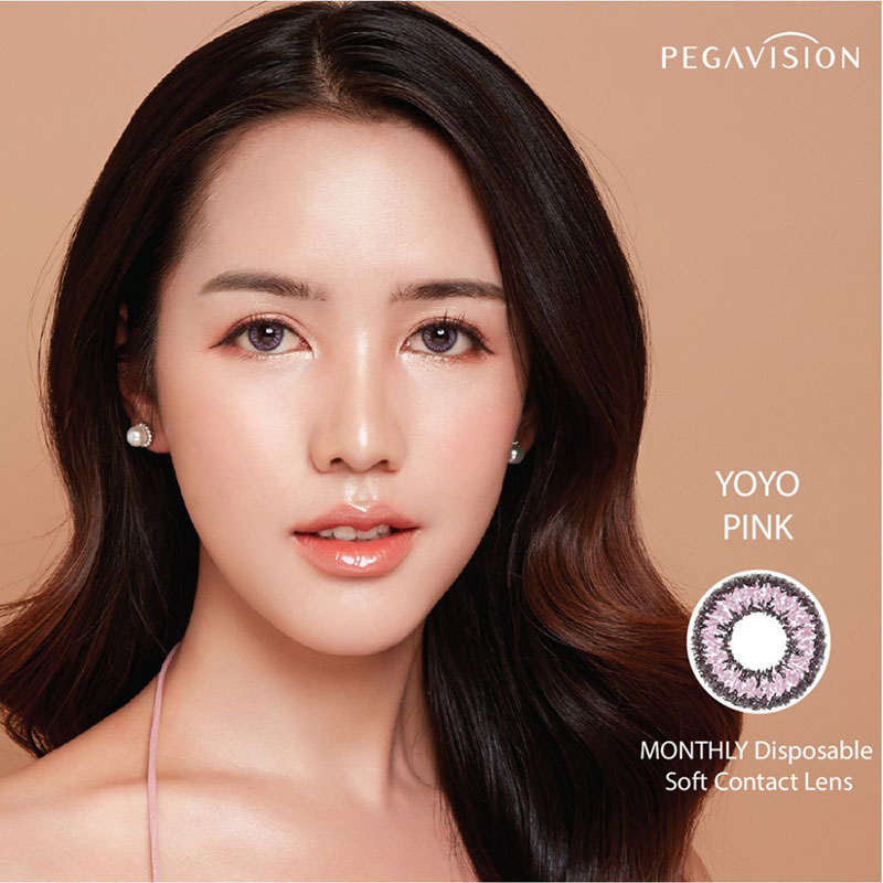 คอนแทคเลนส์สี Pegavision Monthly Disposable Soft Contact Lens #YOYO