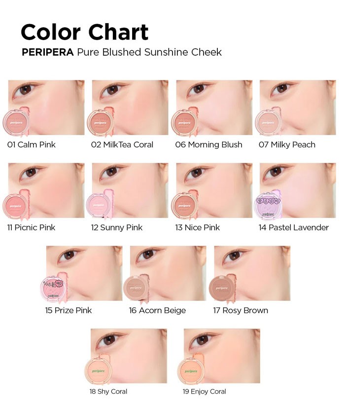 Peripera Pure Blushed Sunshine Cheek บลัชออน 