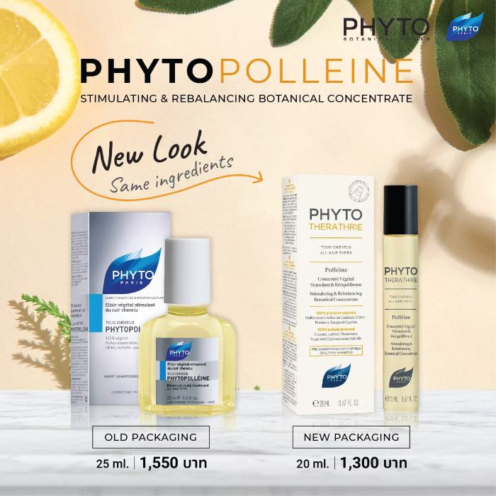 PHYTO Phytotheratrie Polleine Scalp Pre-Shampoo ทรีทเมนท์ก่อนสระผมหัวโรลเลอร์