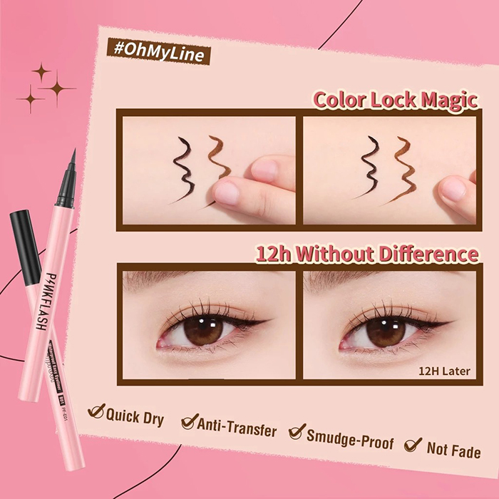 อายไลน์เนอร์ PINKFLASH Waterproof Easy Eyeliner