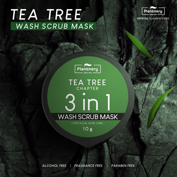 Plantnery Tea Tree 3 in 1 WASH SCRUB MASK