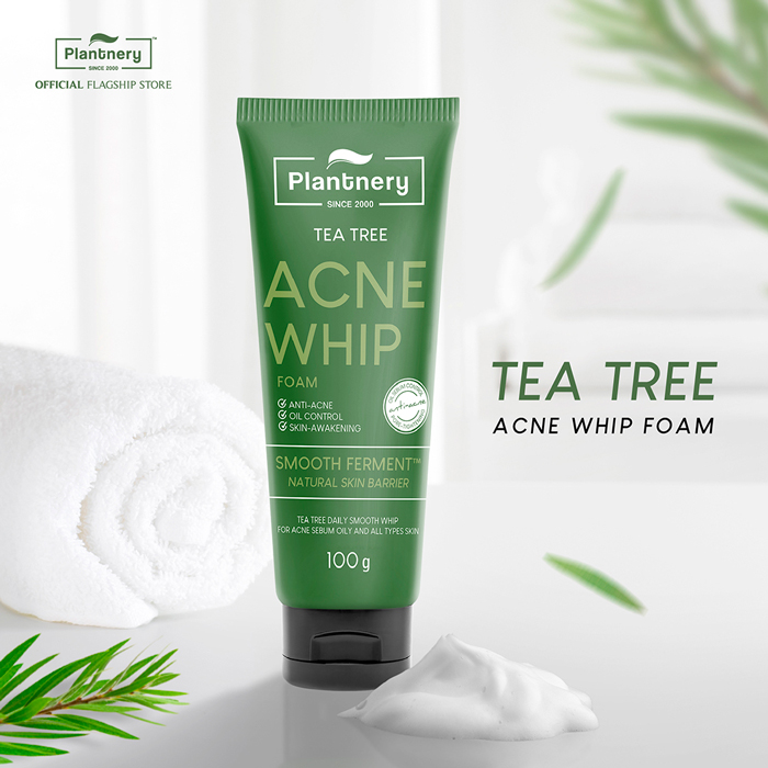 โฟมล้างหน้า Plantnery Tea Tree Acne Whip Foam