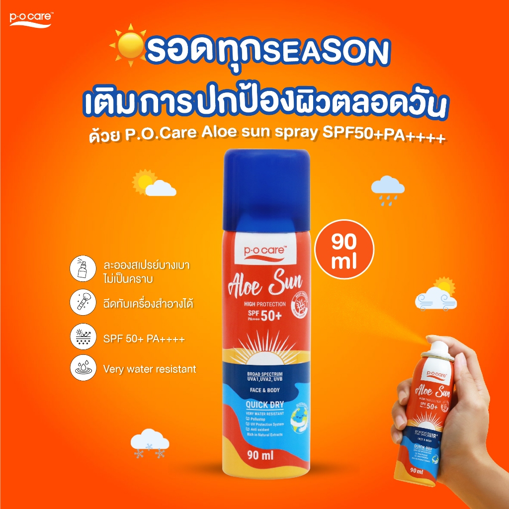 P.O.Care Aloe Sun Spray SPF50+ PA++++