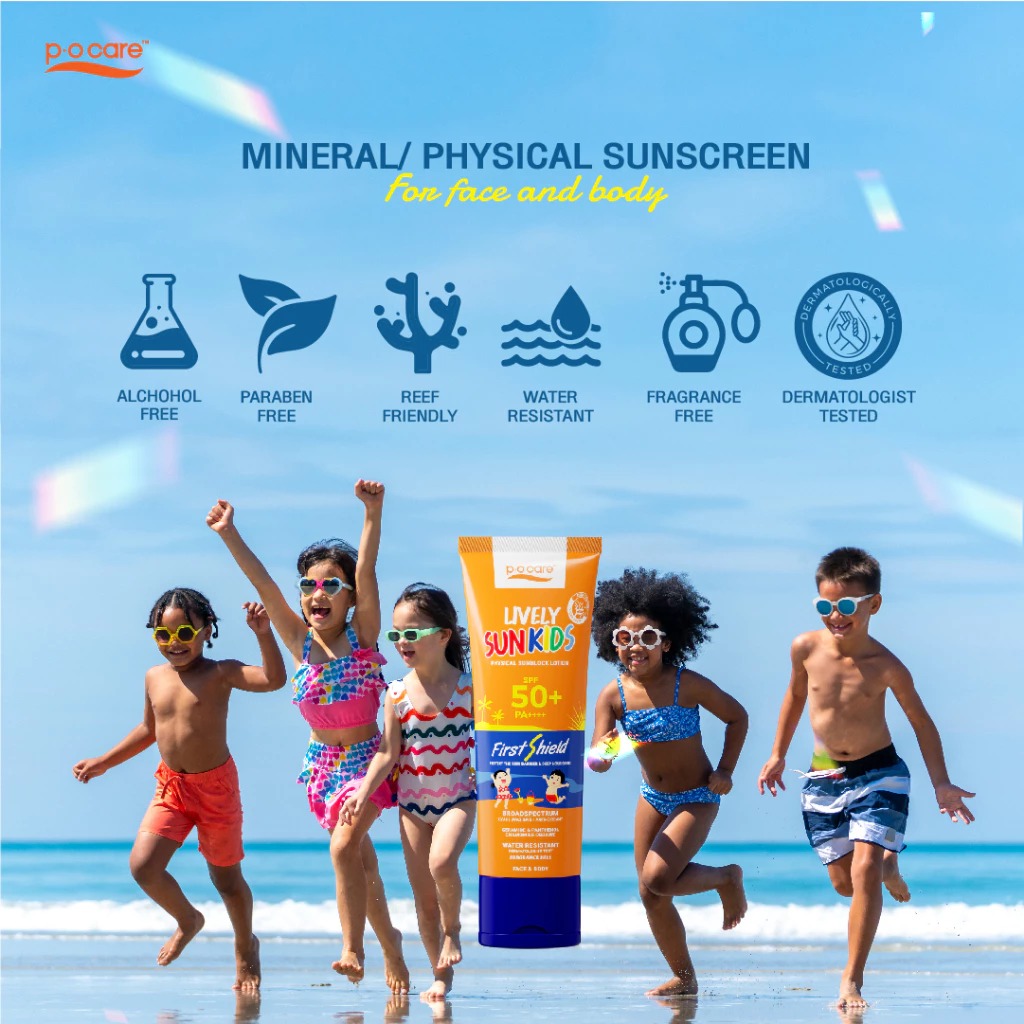 ครีมกันแดดสำหรับเด็ก P.O.Care Lively Sunkids SPF50+ PA++++ ครีมกันแดดสำหรับเด็ก P.O.Care Lively Sunkids SPF50+ PA++++