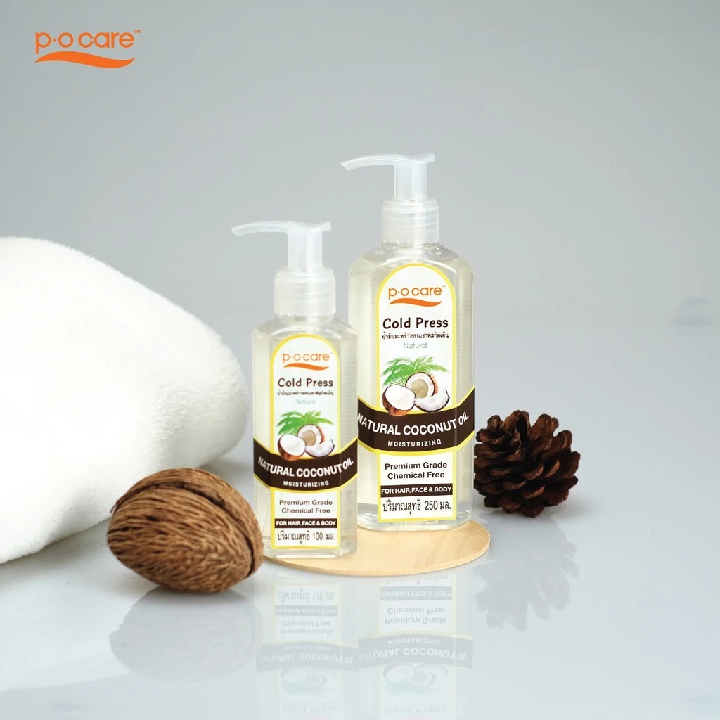 น้ำมันมะพร้าวสกัดเย็น P.O.Care Natural Coconut Oil Moisturizing