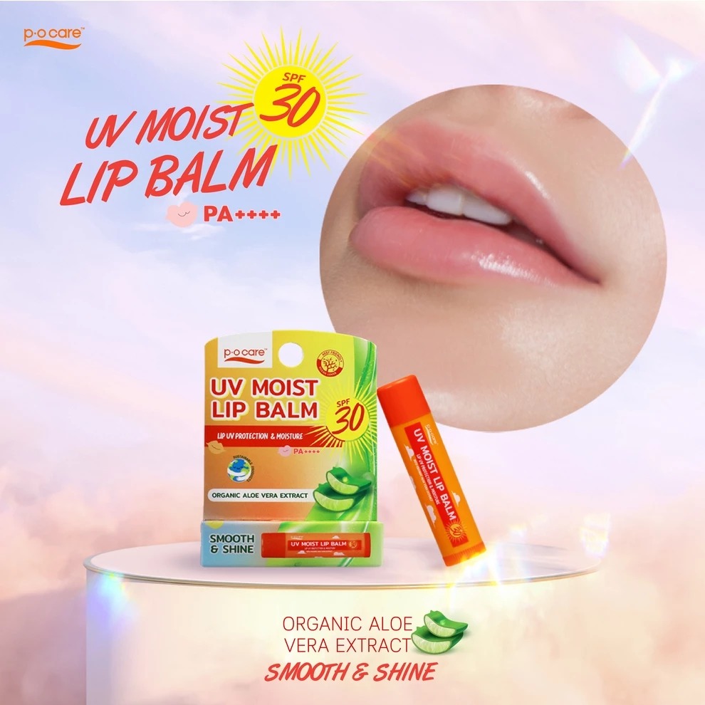 ลิปบาล์มกันแดด P.O.Care UV Moist Lip Balm SPF 30-50 PA++++