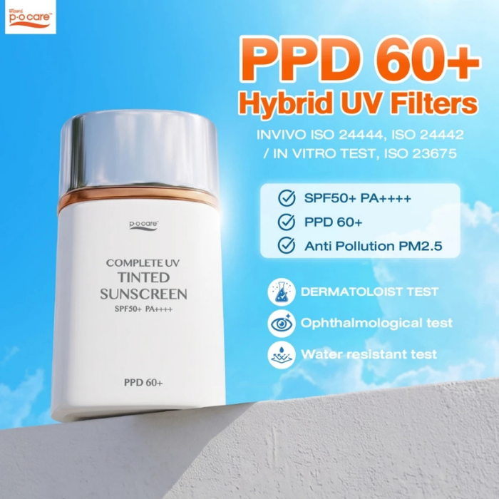 ค่าการปกป้องผิว P.O. Care Complete UV Tinted Sunscreen SPF50+ PA++++ ค่าการปกป้องผิว P.O. Care Complete UV Tinted Sunscreen SPF50+ PA++++