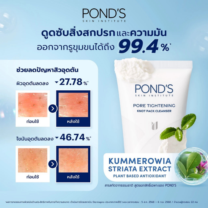 โฟมมาส์ก POND'S Pore Tightening Knot Pack Cleanser