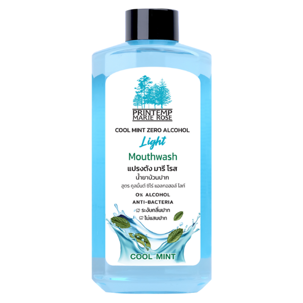 น้ำยาบ้วนปาก สูตรไม่มีแอลกอฮอล์ Printemp Marie Rose Cool Mint Zero Alcohol Light Mouthwash