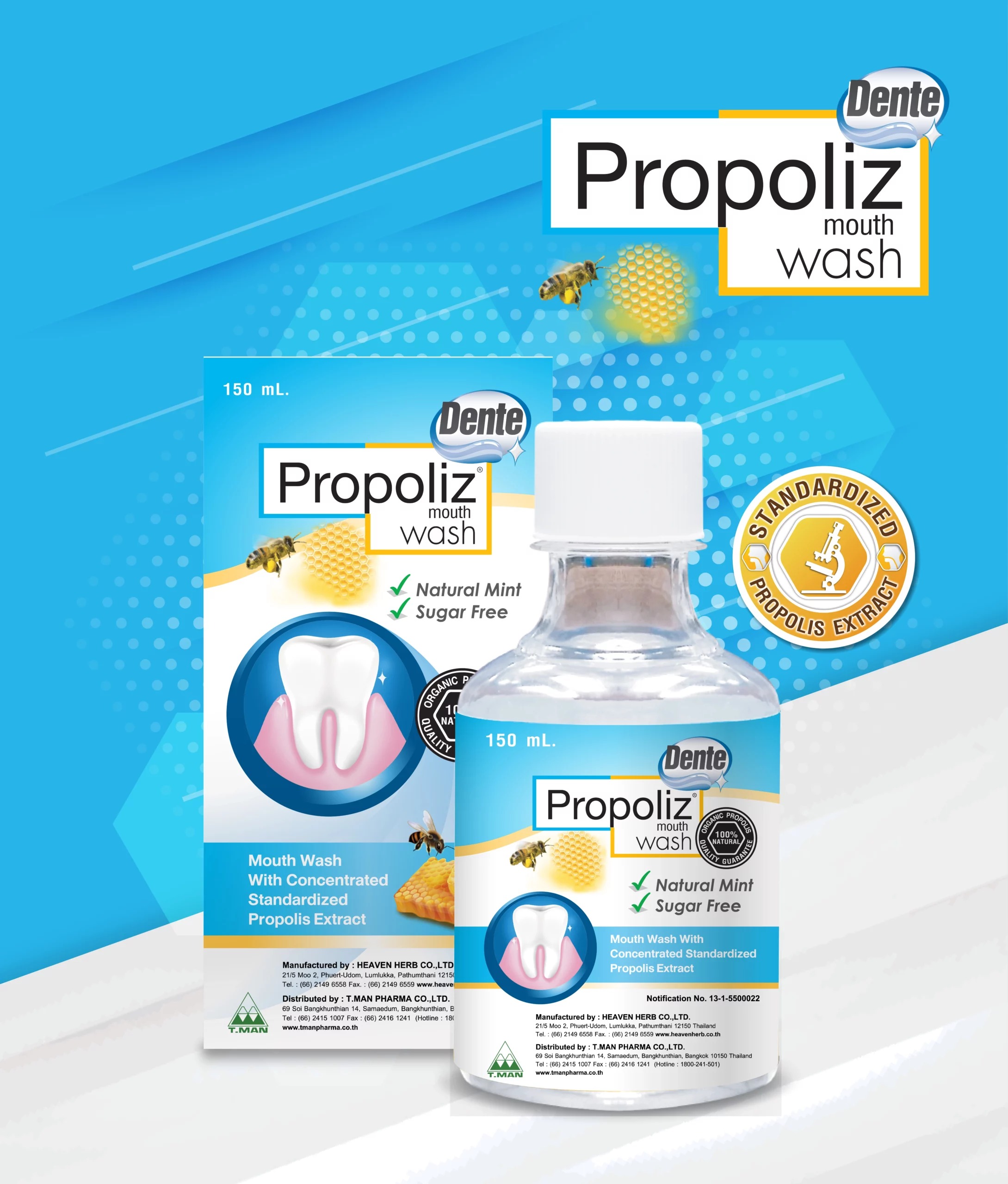 น้ำยาบ้วนปาก Propoliz Dente Mouth Wash