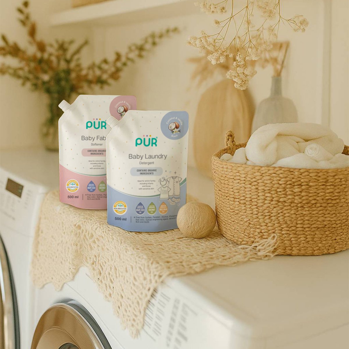 น้ำยาซักผ้าเด็ก PUR Baby Laundry Detergent