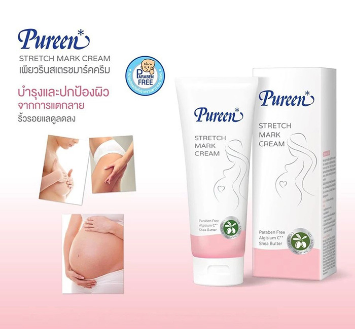 ครีมบำรุงผิวเพื่อป้องกันรอยแตกลาย Pureen Stretch Mark Cream ครีมบำรุงผิวเพื่อป้องกันรอยแตกลาย Pureen Stretch Mark Cream