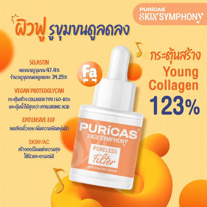 เซรั่ม Puricas Skin Symphony Poreless Filter Reactivating Serum